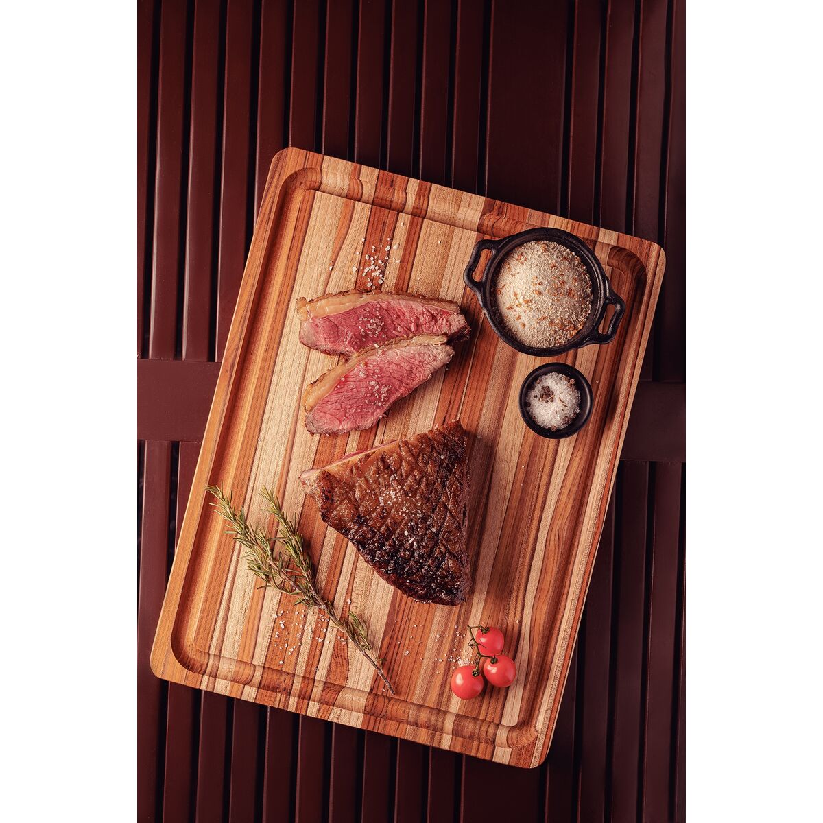 Tramontina Tabla de Madera Teca Churrasco Premium 40 x 30 cm