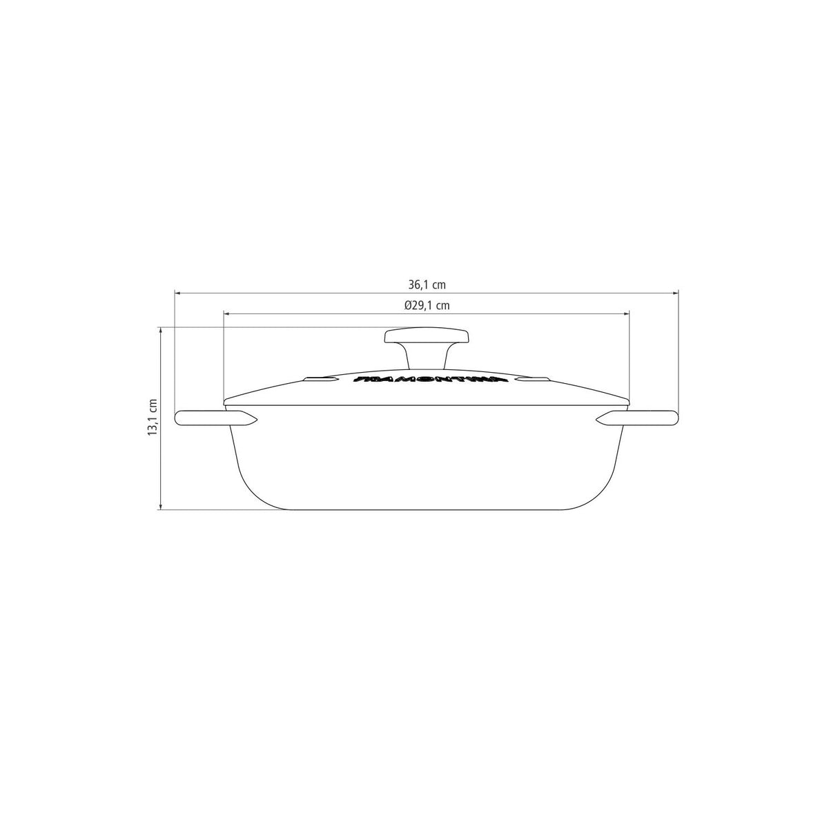 Tramontina Cazuela Baja de Hierro Fundido Esmaltado 28 cm 4,1L