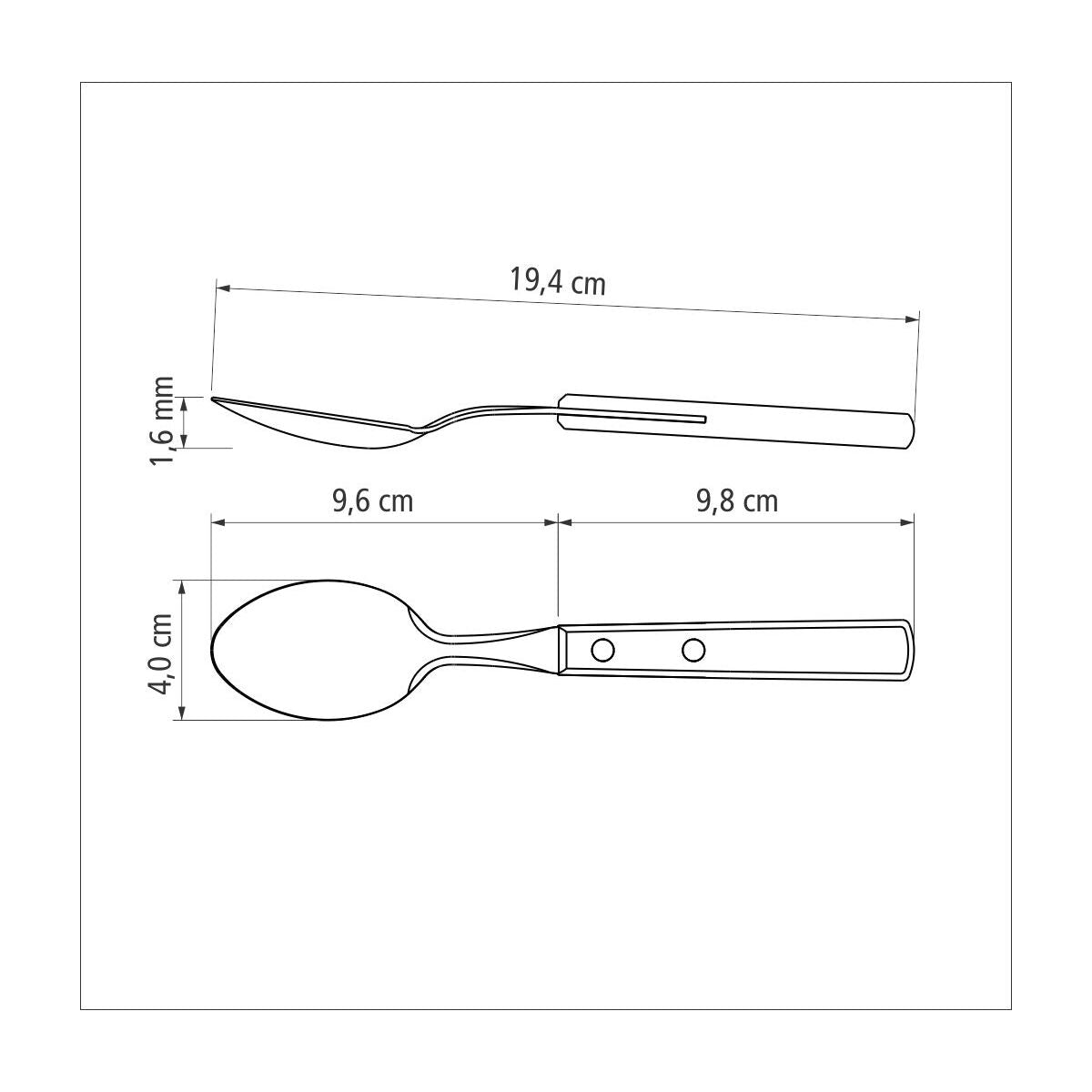 Tramontina Juego de Cucharas de Mesa Polywood Rojo 6 piezas