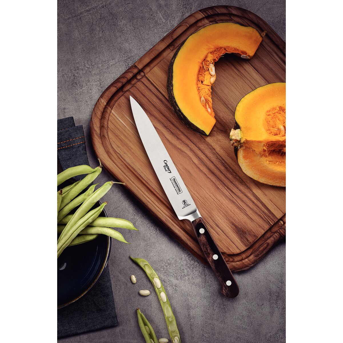 Tramontina Cuchillo Trinchante Century Wood NSF 16 cm