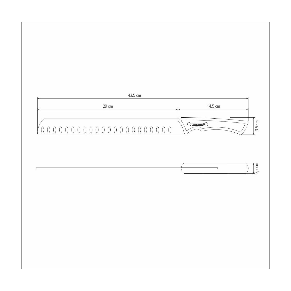 Cuchillo para Rebanar en Acero Inoxidable Black Collection FSC 30 cm