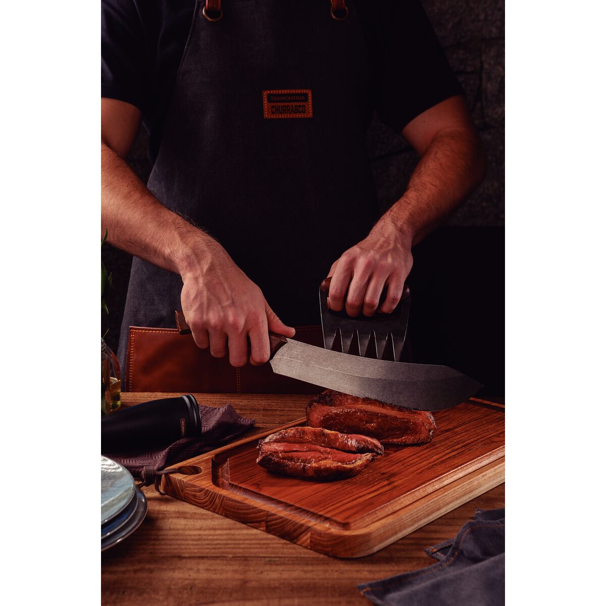 Cuchillo para Carne en Acero Inoxidable Black Collection FSC 25 cm