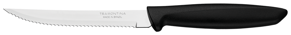 Tramontina Cuchillo Dentado Plenus Negro 12 unidades