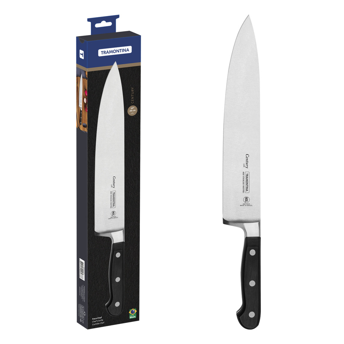 Tramontina Cuchillo Cocinero en Acero Inoxidable Century NSF 26 cm