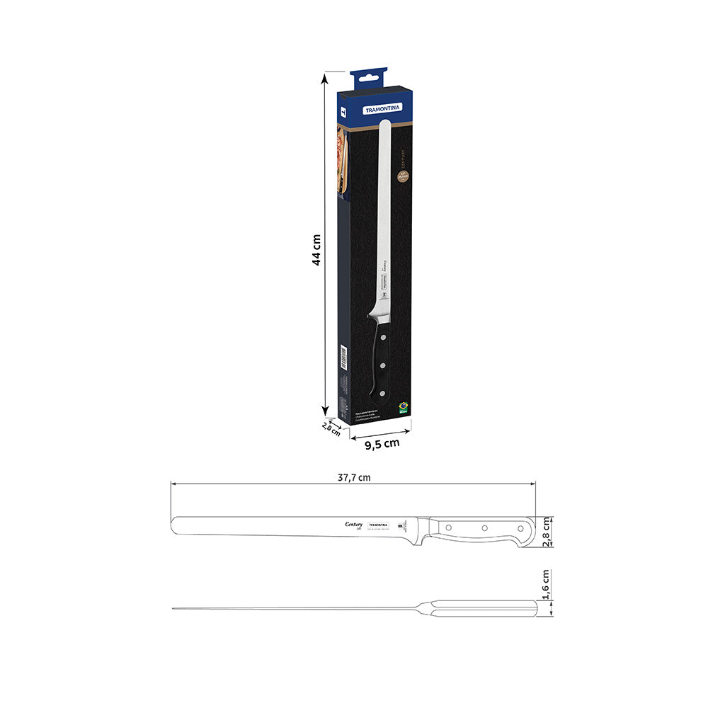 Tramontina Cuchillo Jamonero en Acero Inoxidable Century NSF 25,5 cm