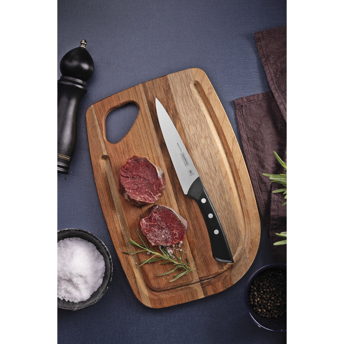 Cuchillo Multiuso en Acero Inoxidable Solutta 15,5 cm