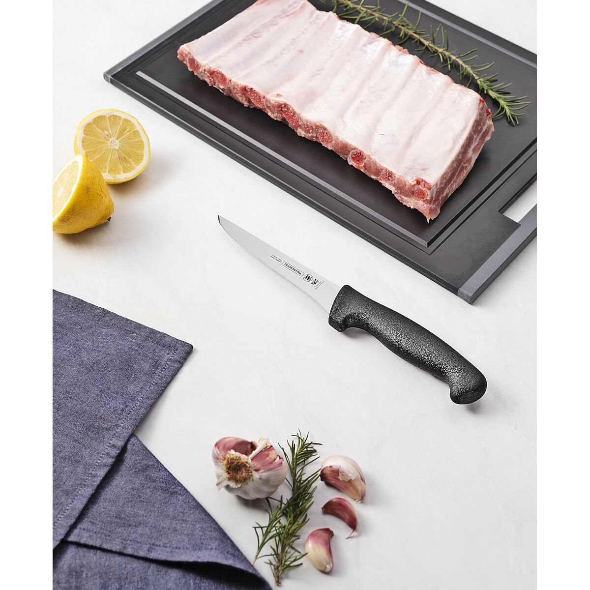 Cuchillo Deshuesar en Acero Inoxidable Professional Master Negro 13 cm