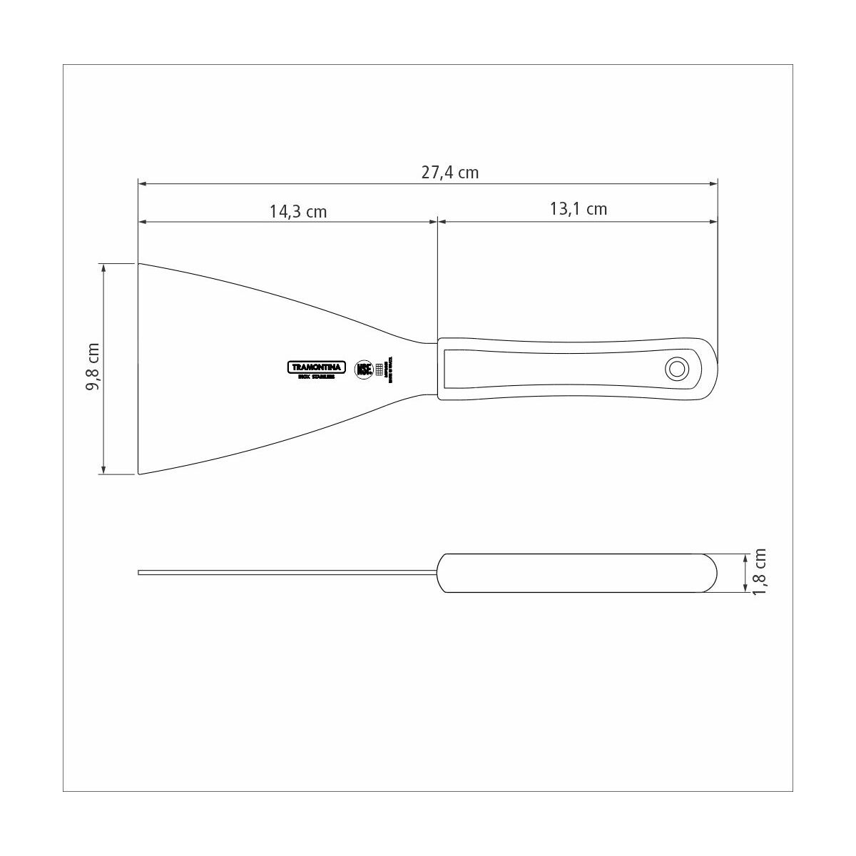 Espátula Plancha 12,5 x 10 cm Professional NSF