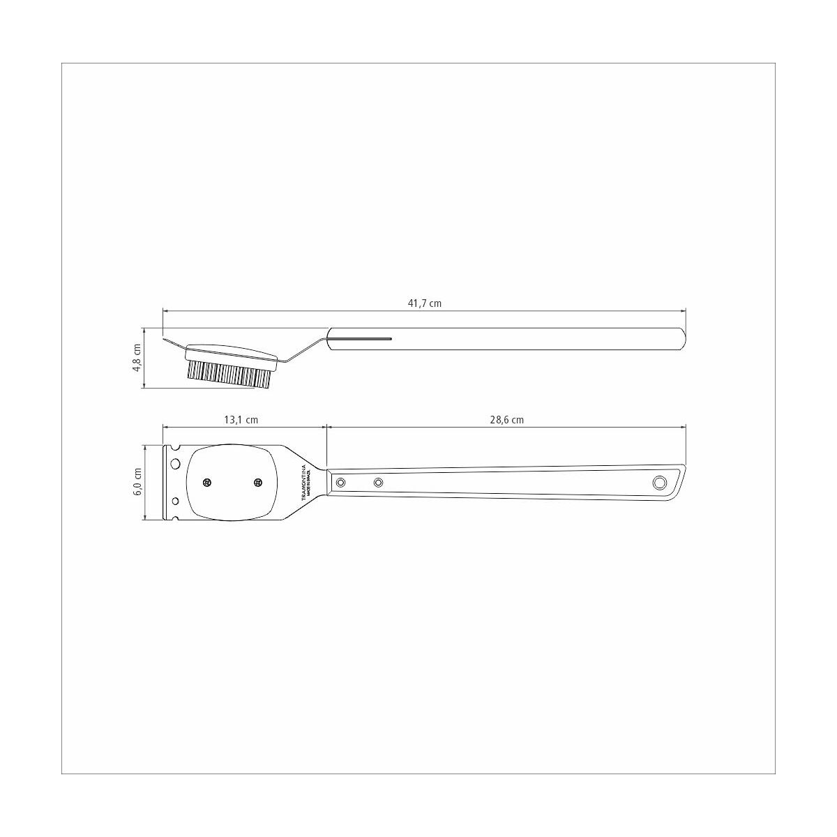 Tramontina Cepillo para Limpiar Parrilla con Mango de Madera 42 cm