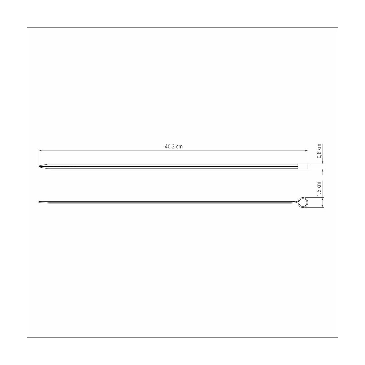 Tramontina Juego de 6 Pinchos Brochetas en Acero Inoxidable 40 cm