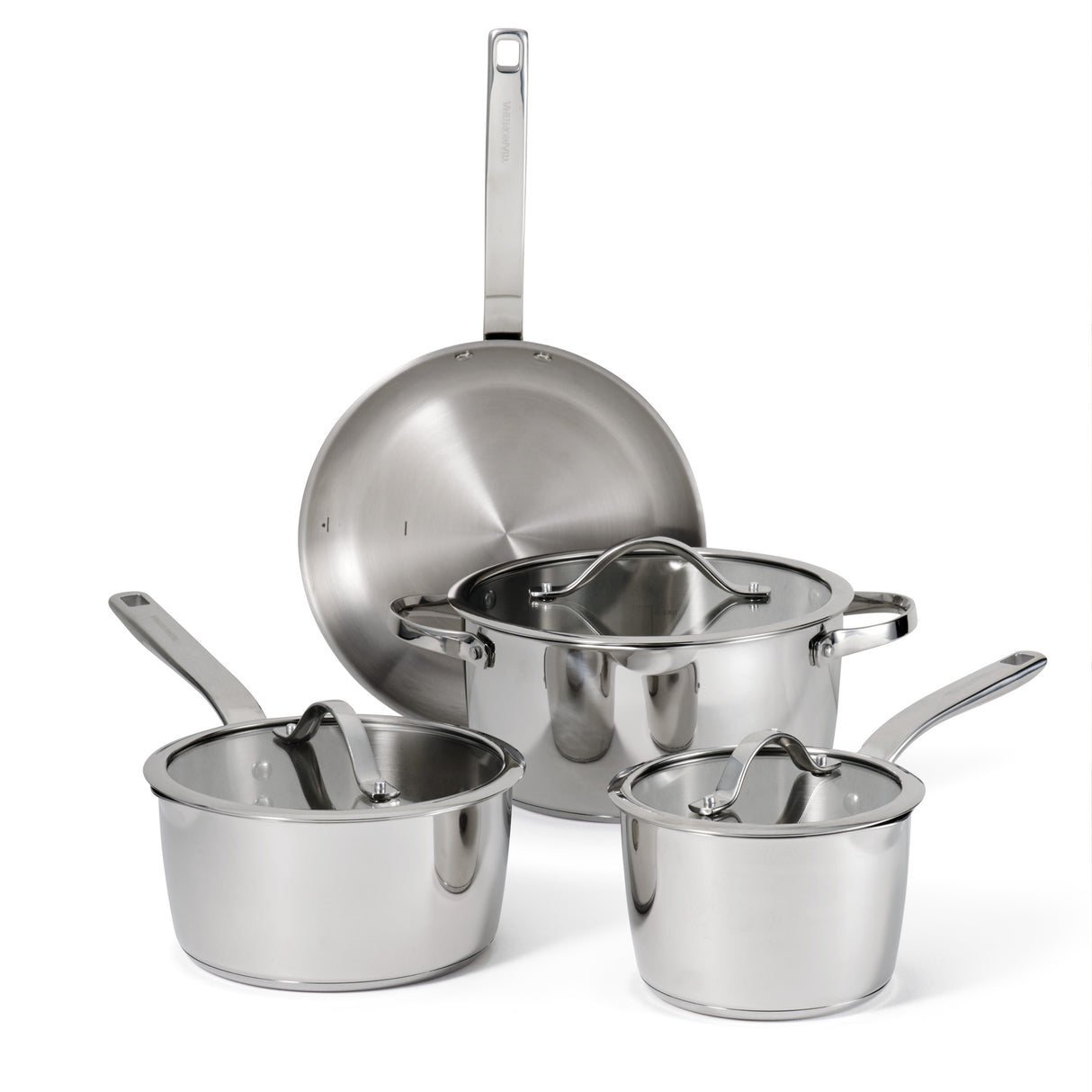 Tramontina Batería de Cocina de Acero Inoxidable Fondo Triple Tempo 4 piezas