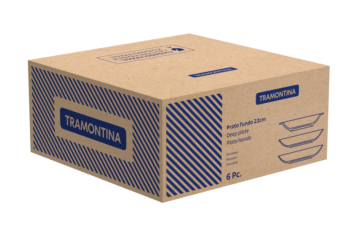 Tramontina Platos Hondos de Porcelana Sophia 22 cm 6 unidades