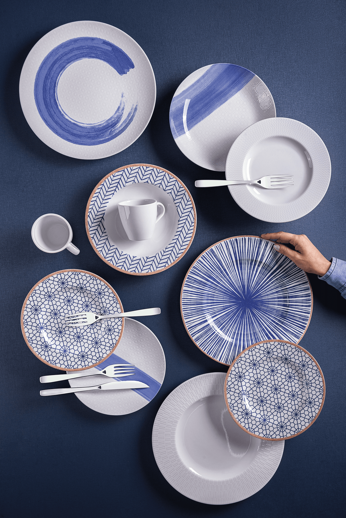 Tramontina Juego de Platos Postre Porcelana Soho 21 cm 6 piezas