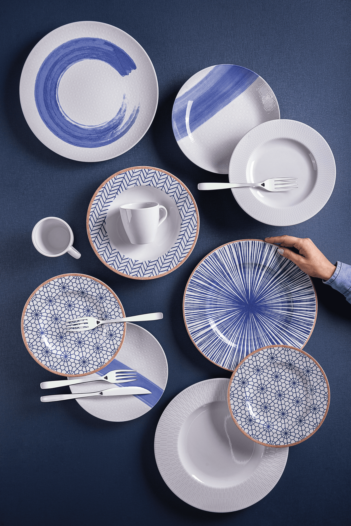 Tramontina Juego de Platos Hondo porcelana Soho 22 cm 6 piezas