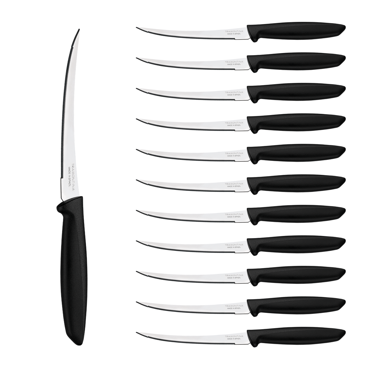Tramontina Cuchillo para Tomates Negro 12 unidades