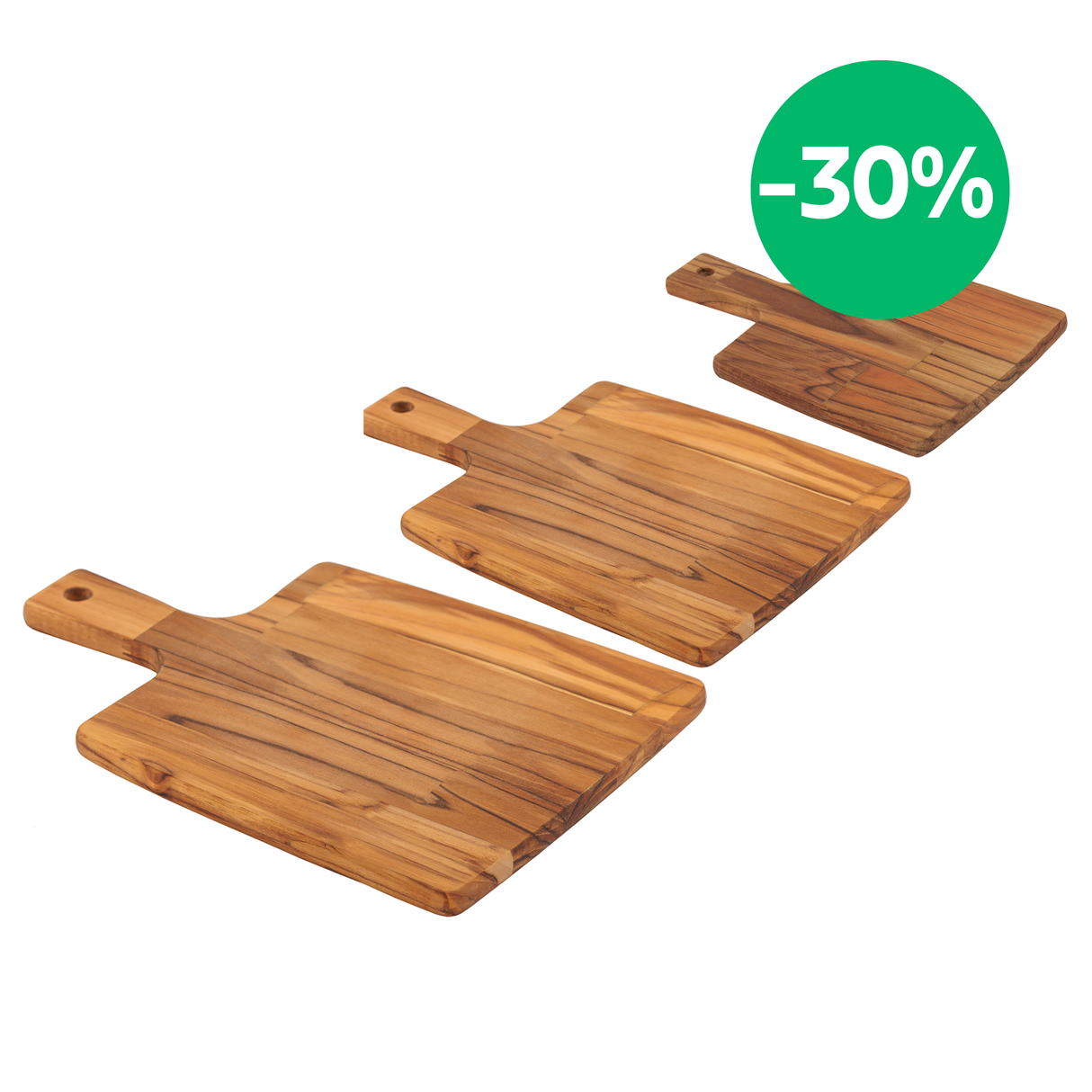 Tramontina Juego de Tablas de Madera de Teca 3 Piezas