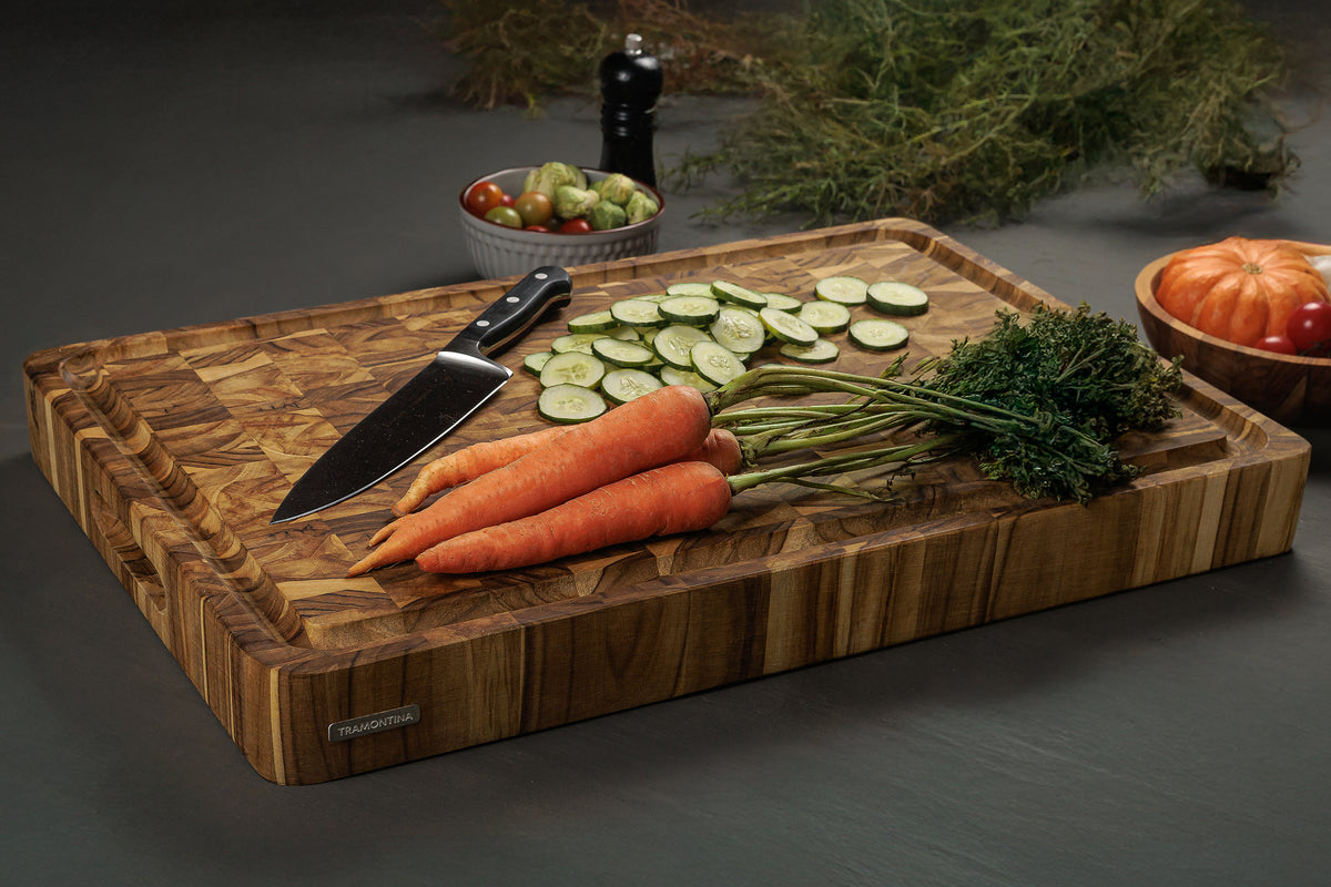 Tramontina Tabla de Madera Teca Churrasco Premium 50 x 38 cm