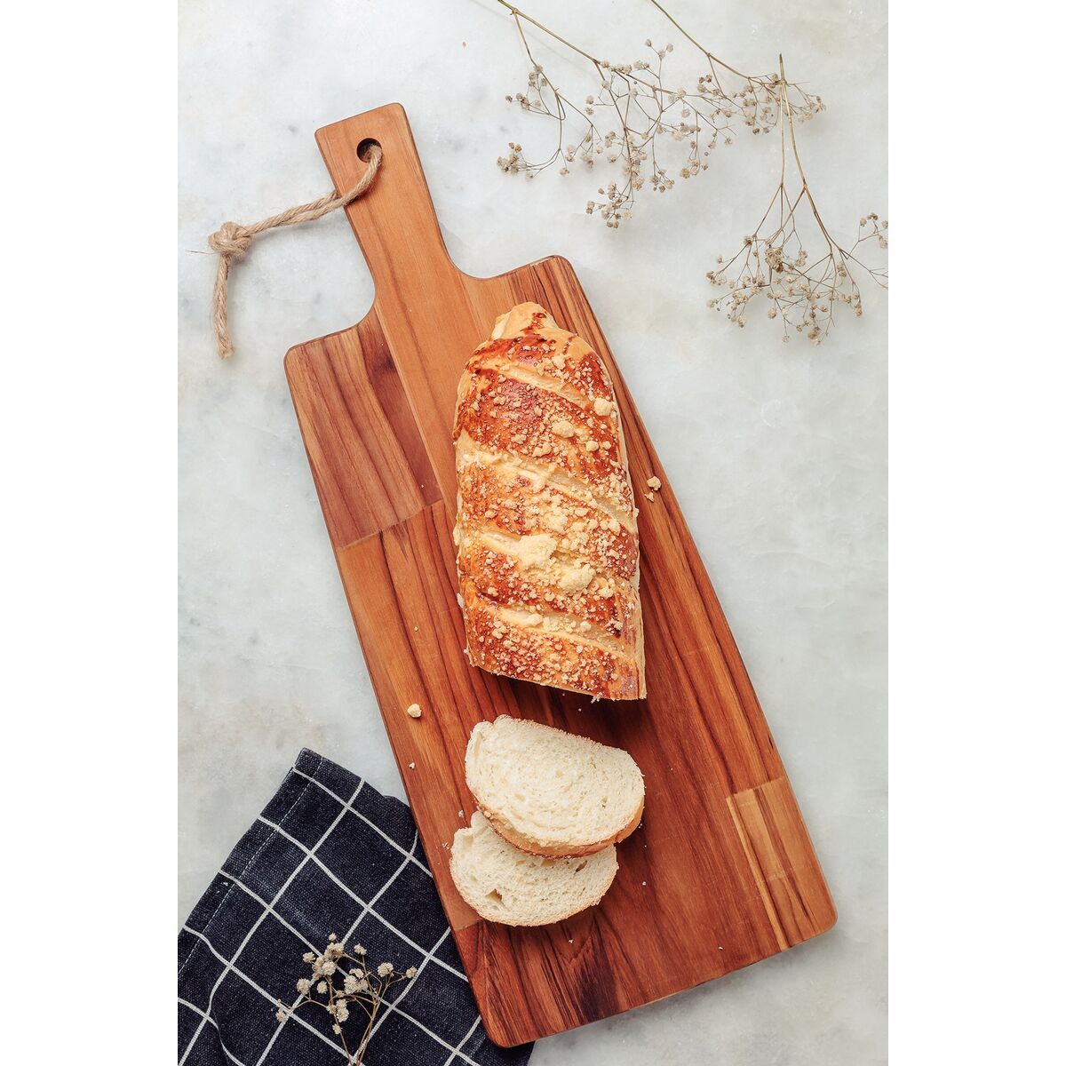 Tramontina Tabla de Madera Teca para Cortar y Servir Kitchen 48 x 19 cm
