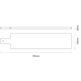 Tabla de Madera Teca para Cortar y Servir Churrasco Essencial 70 x 15 cm