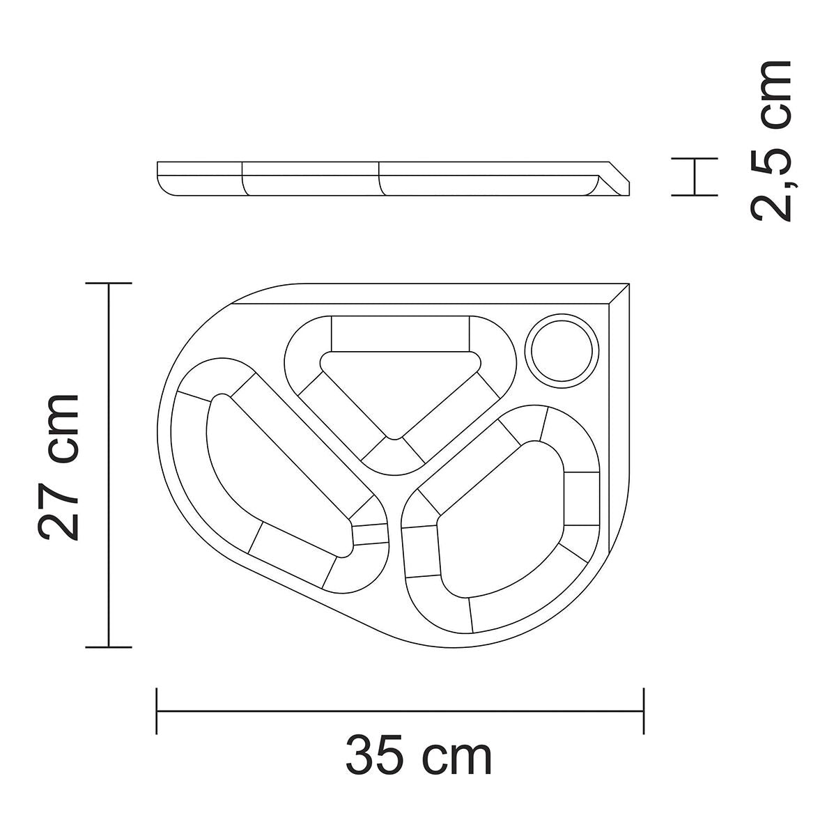 Tramontina Tabla de Madera Teca para Servir 35 x 27 cm Folium