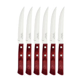 Tramontina Juego de Cuchillos de Carne Polywood Rojo 6 piezas