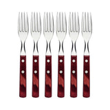 Juego de Tenedores de Mesa Polywood Rojo 6 piezas