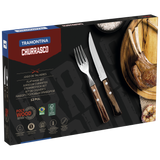 Tramontina Juego de Cubiertos para Carne Polywood Castaño 12 piezas