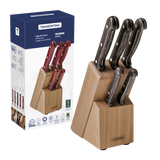 Tramontina Juego de Cuchillos con Soporte de Madera Polywood Castaño 6 Piezas