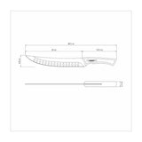 Cuchillo para Carne en Acero Inoxidable Alveolado Curvo Black Collection FSC 25 cm