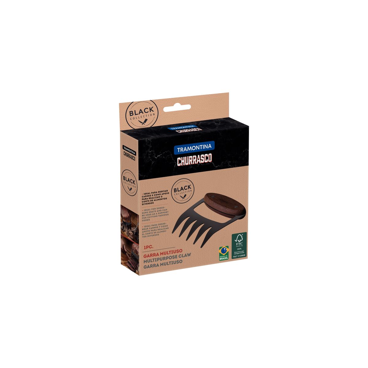 Garra Multiuso en Acero Inoxidable Black Collection FSC