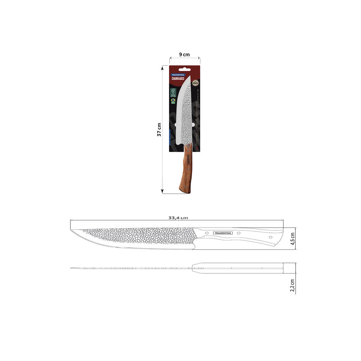 Cuchillo para Carne en Acero Inoxidable Nômade FSC 20 cm