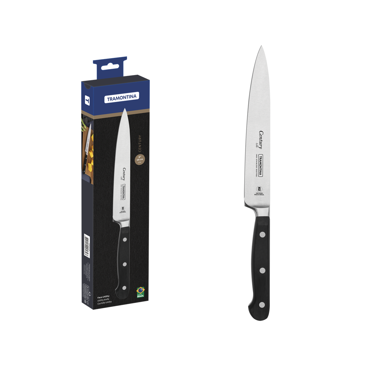 Tramontina Cuchillo Trinchante Acero Inoxidable Century 15 cm