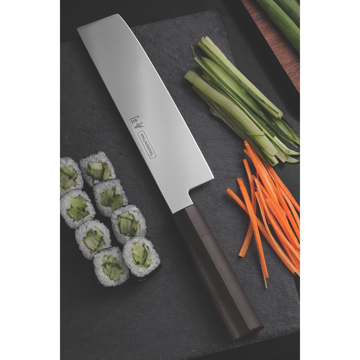 Tramontina Cuchillo Nakiri en Acero Inoxidable Sushi 18 cm