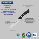 Cuchillo Multiuso en Acero Inoxidable Solutta 15,5 cm