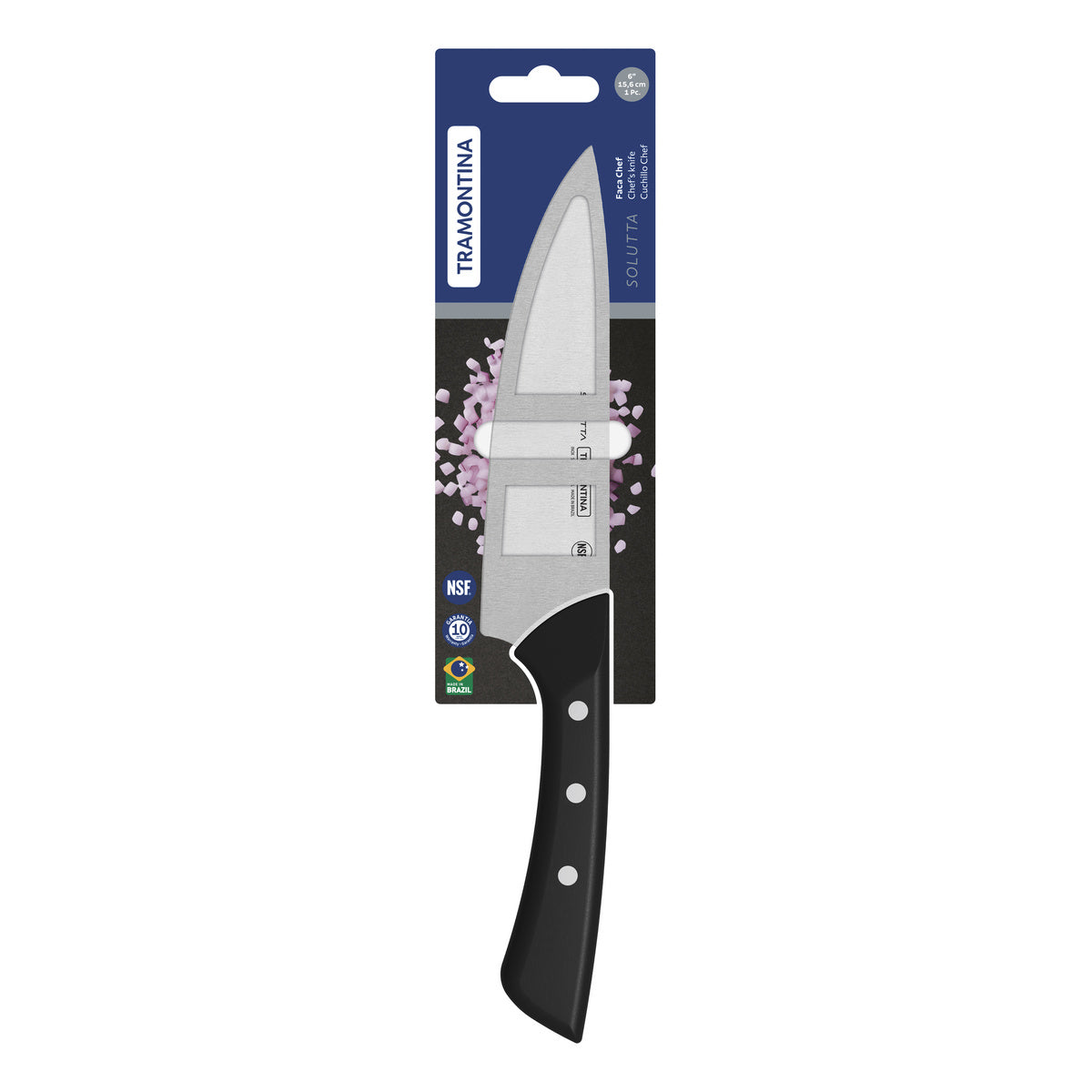 Cuchillo Cocinero en Acero Inoxidable Solutta 15,5 cm