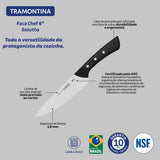Cuchillo Cocinero en Acero Inoxidable Solutta 15,5 cm