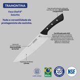 Cuchillo Cocinero en Acero Inoxidable Solutta 21 cm