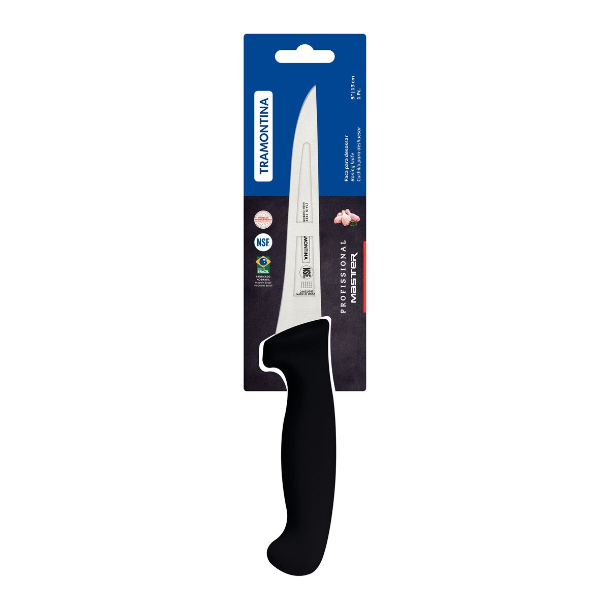 Cuchillo Deshuesar en Acero Inoxidable Professional Master Negro 13 cm