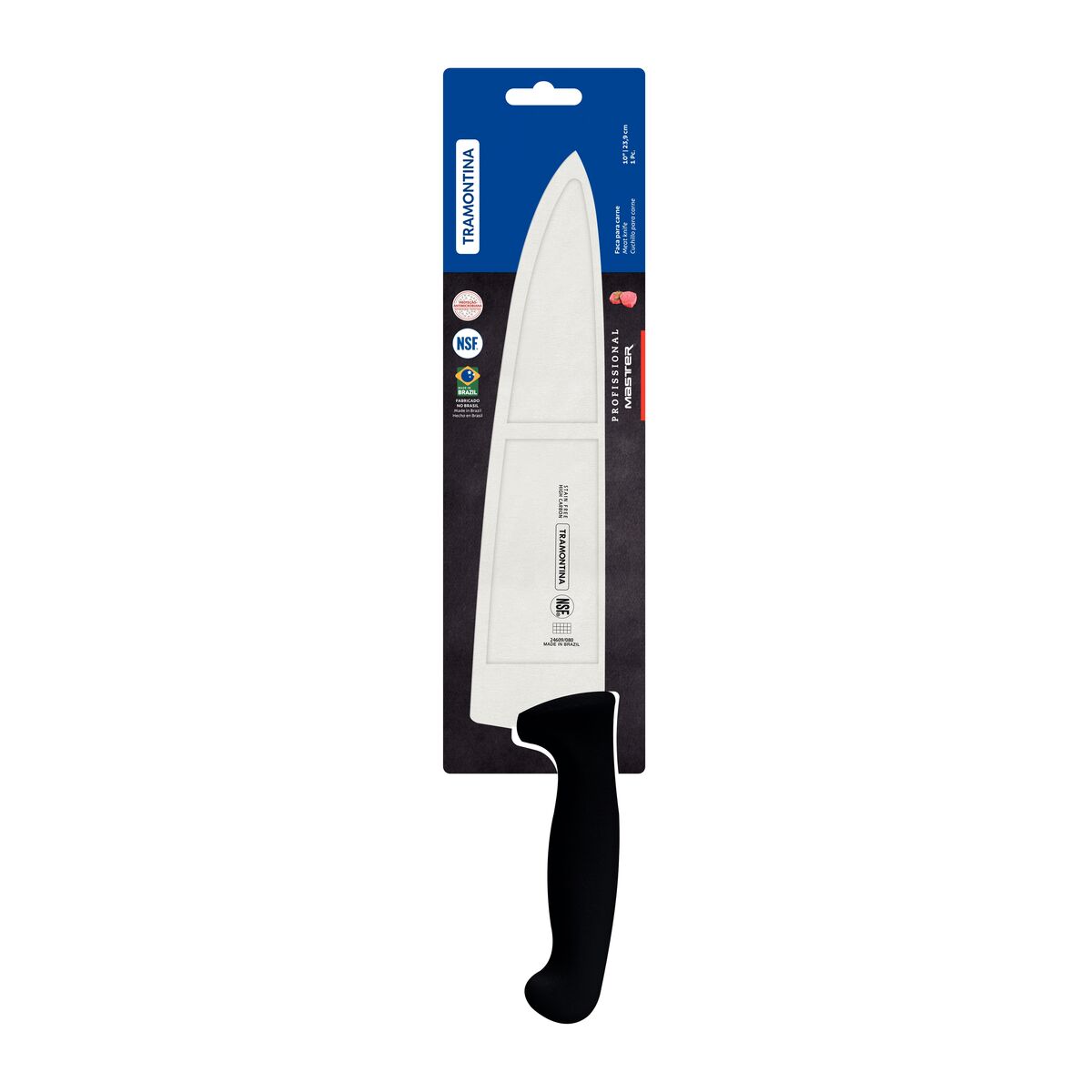 Cuchillo Carnicero en Acero Inoxidable Professional Negro 25cm