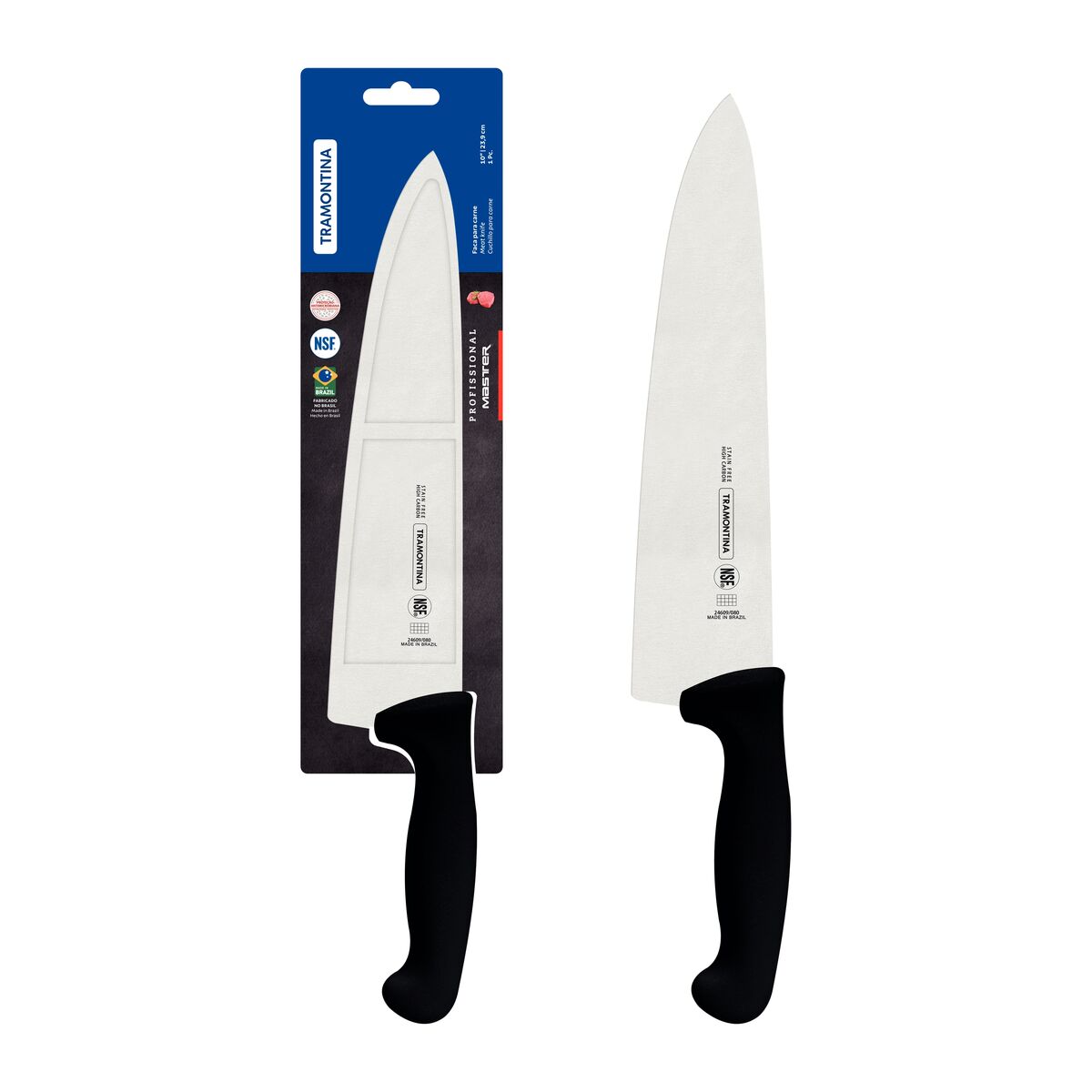 Cuchillo Carnicero en Acero Inoxidable Professional Negro 25cm