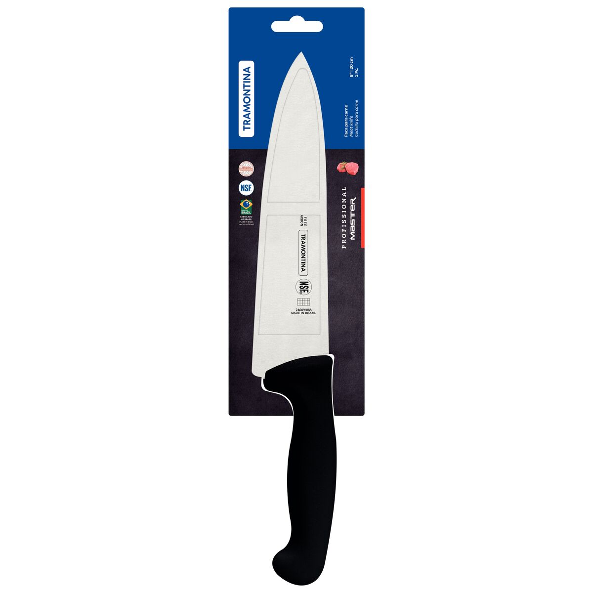 Cuchillo Carnicero Professional Master Negro NSF 25 cm