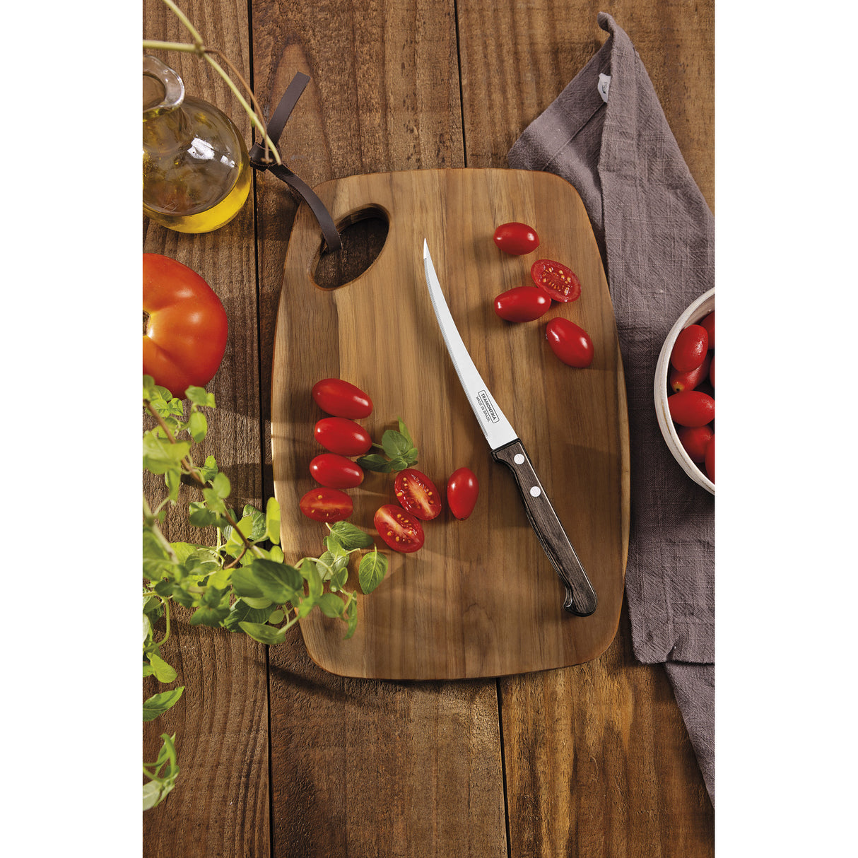 Tramontina Cuchillo de Tomates y Frutas Polywood Castaño 13 cm