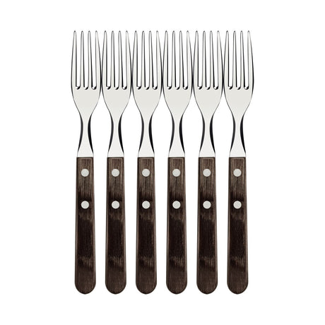 Tramontina Juego de Tenedores Jumbo para Carne Polywood Castaño 6 piezas