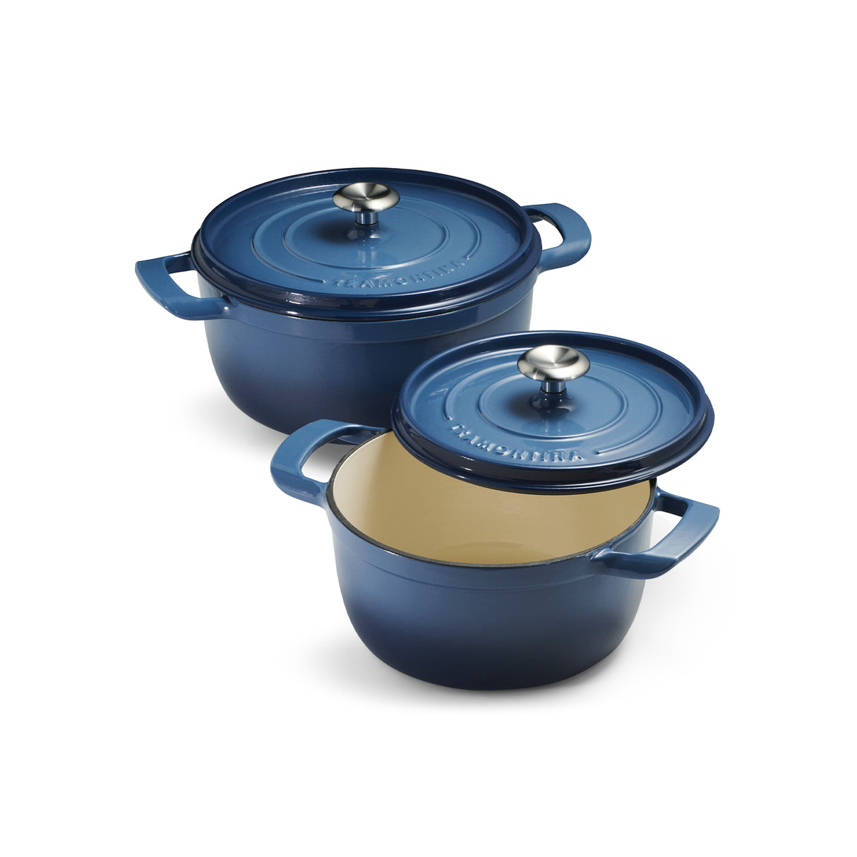 Tramontina Cocotte con Tapa de Hierro Fundido Esmaltado Azul 26 cm - 5,6L