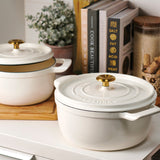 Tramontina Cocotte con Tapa de Hierro Fundido Esmaltado Latte 26 cm - 5,6 L