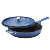 Tramontina Sartén con Tapa de Hierro Fundido Esmaltado Azul 30 cm - 3,8 L