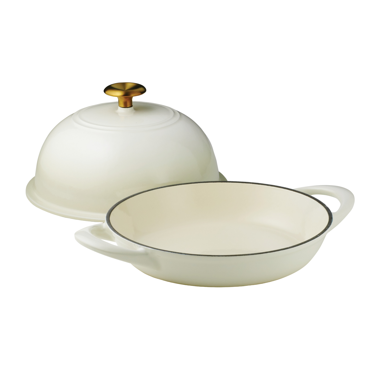 Tramontina Cazuela Horno para Pan de Hierro Fundido Esmaltado Latte 24 cm - 1,6L