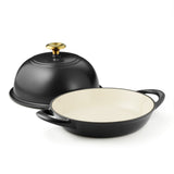 Tramontina Cazuela Horno para Pan de Hierro Fundido Esmaltado Negro 24 cm - 1,6L