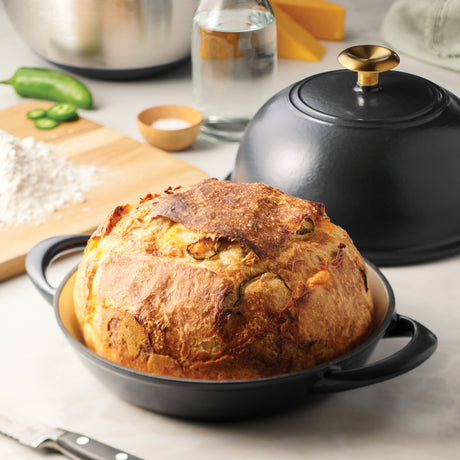 Tramontina Cazuela Horno para Pan de Hierro Fundido Esmaltado Negro 24 cm - 1,6L