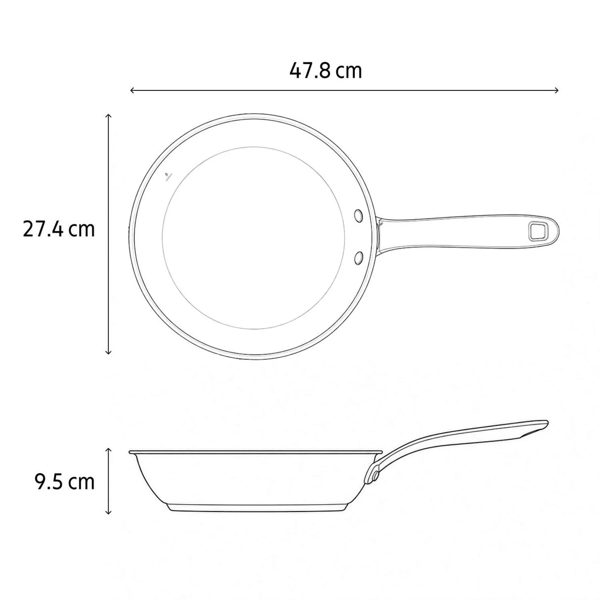 Tramontina Sartén de Acero Inoxidable Fondo Triple Tempo 26 cm 2,1L